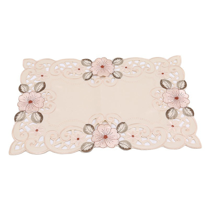 European Classical Artistic Embroidery Table Runner Home