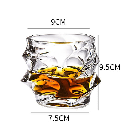 Whiskey Glass Wine Glass Foreign Wine Glass Crystal Glass Octagonal Glass Thickened Bar Glass Set Beer Glass